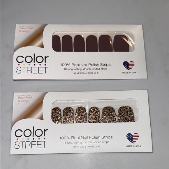 Color Street Other - NEW Color Street Safari Chic Leopard Glitter &Upper East Side Nail Polish Strips
